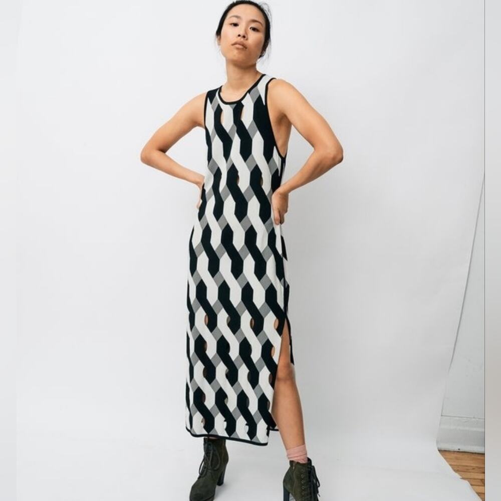 rag & bone Olympia Geometric Cut-Out midi dress